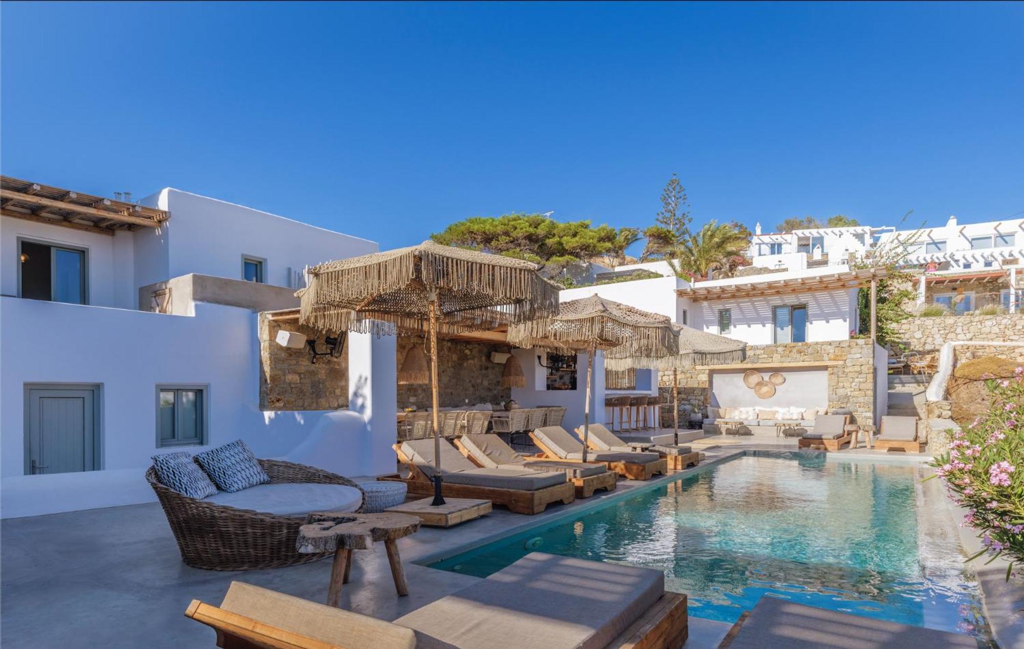 Trinity Mykonos - Beachfront Villa بلاتيس يالوس المظهر الخارجي الصورة