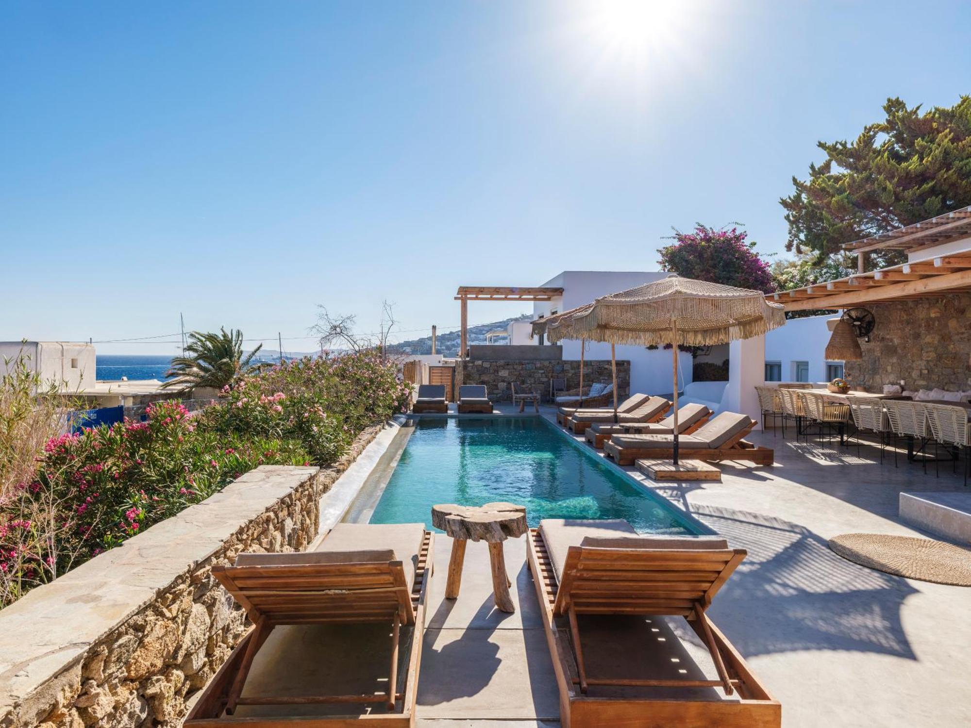 Trinity Mykonos - Beachfront Villa بلاتيس يالوس المظهر الخارجي الصورة