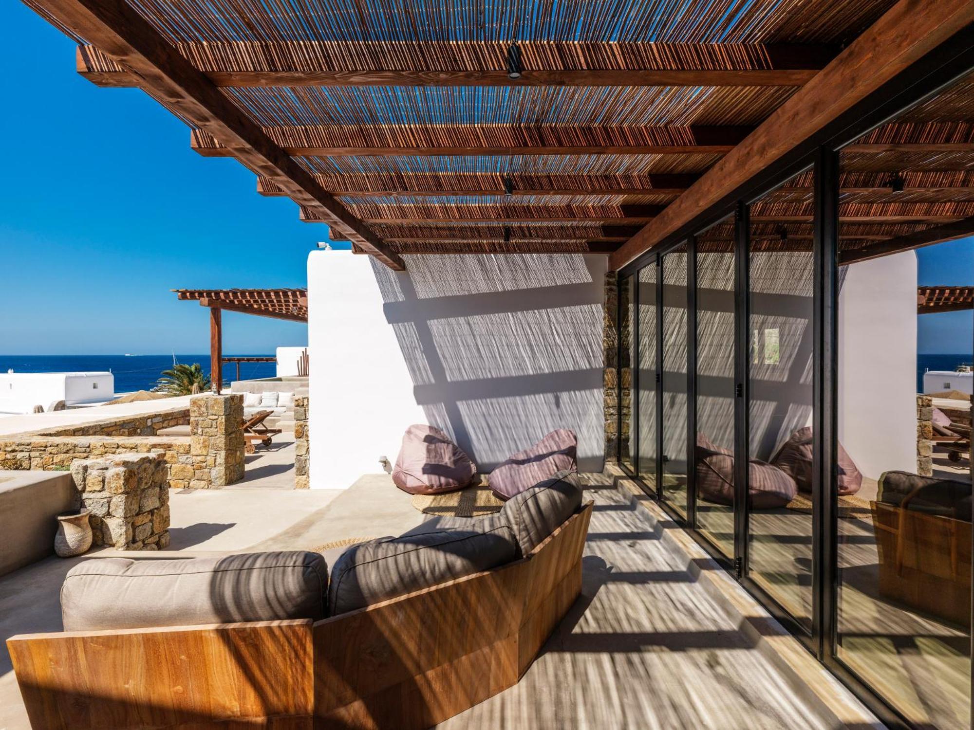 Trinity Mykonos - Beachfront Villa بلاتيس يالوس المظهر الخارجي الصورة