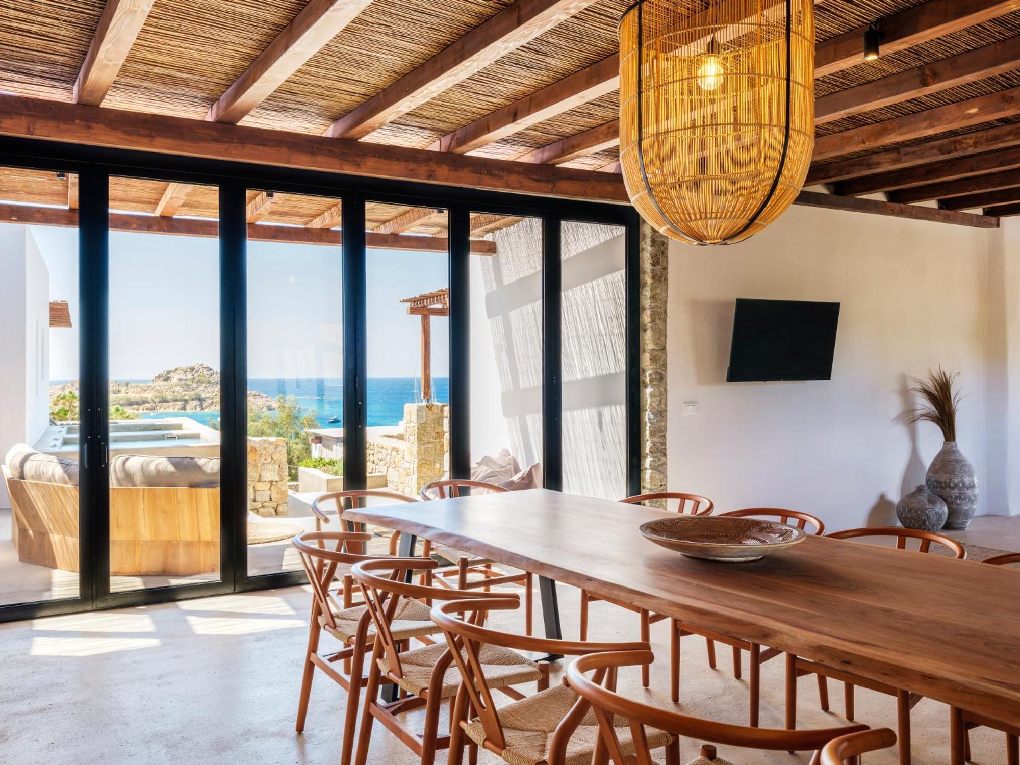 Trinity Mykonos - Beachfront Villa بلاتيس يالوس المظهر الخارجي الصورة