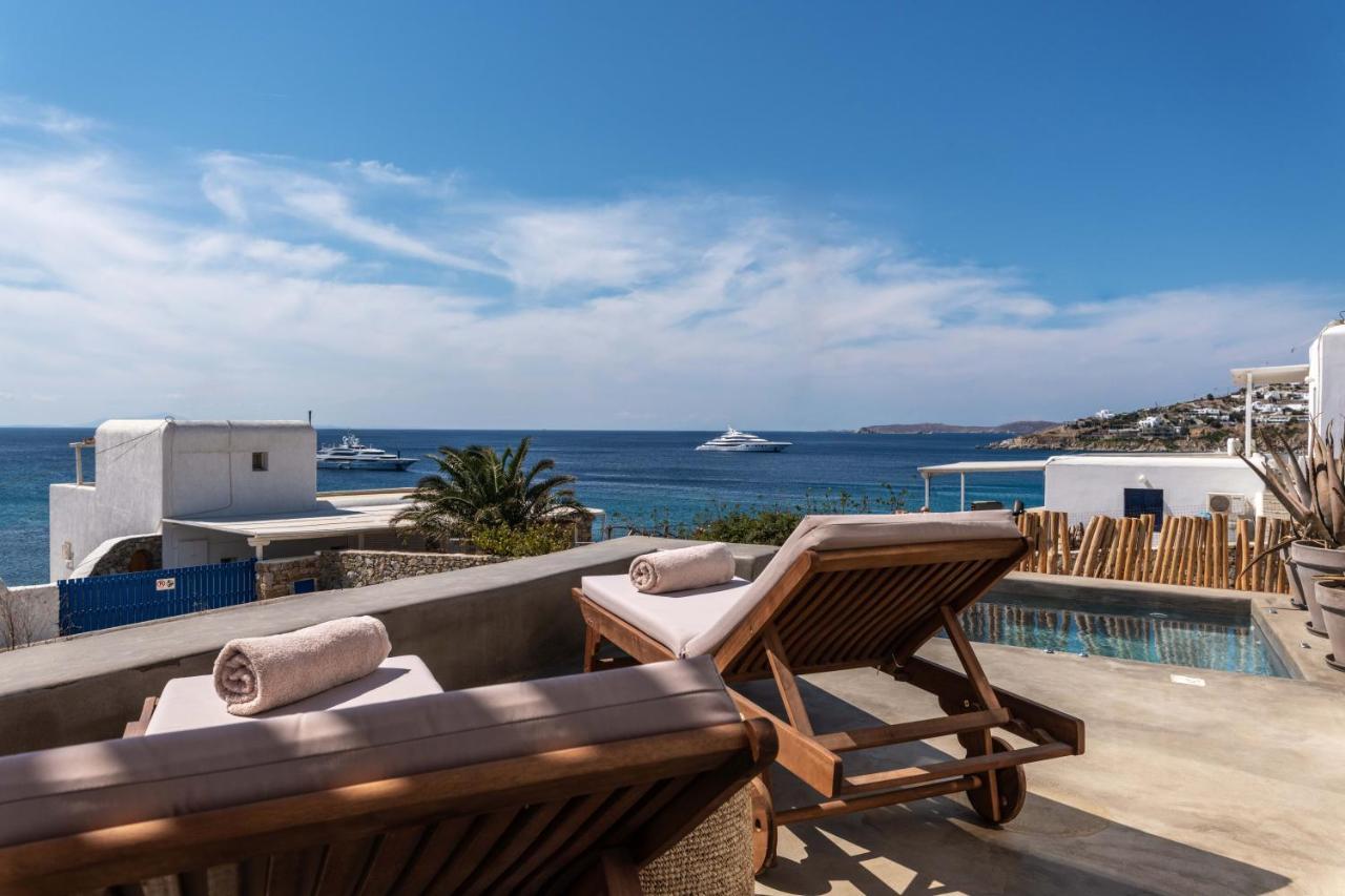 Trinity Mykonos - Beachfront Villa بلاتيس يالوس المظهر الخارجي الصورة