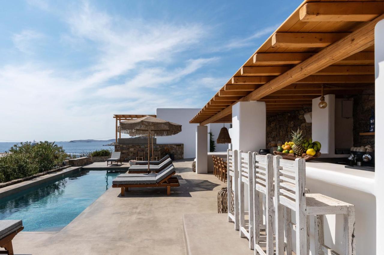 Trinity Mykonos - Beachfront Villa بلاتيس يالوس المظهر الخارجي الصورة