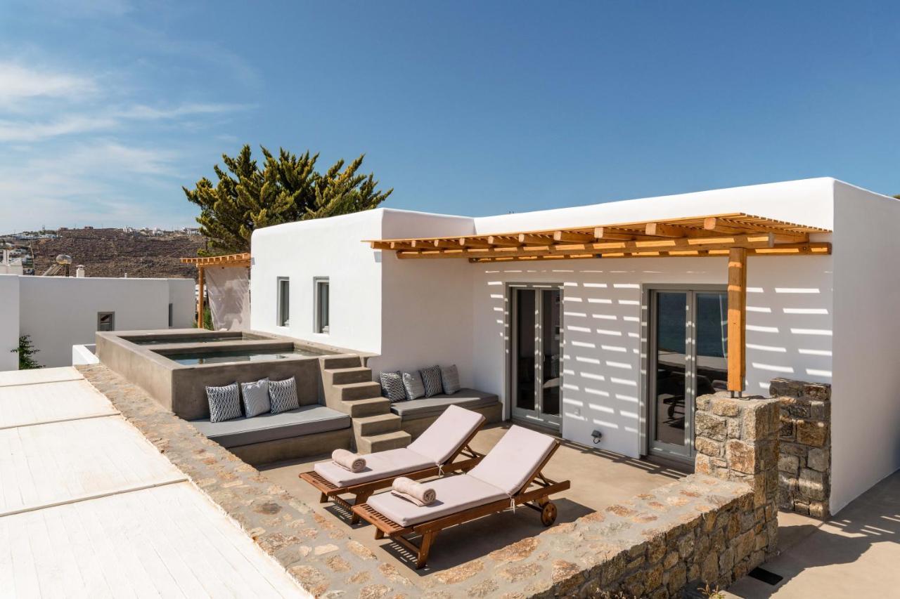 Trinity Mykonos - Beachfront Villa بلاتيس يالوس المظهر الخارجي الصورة