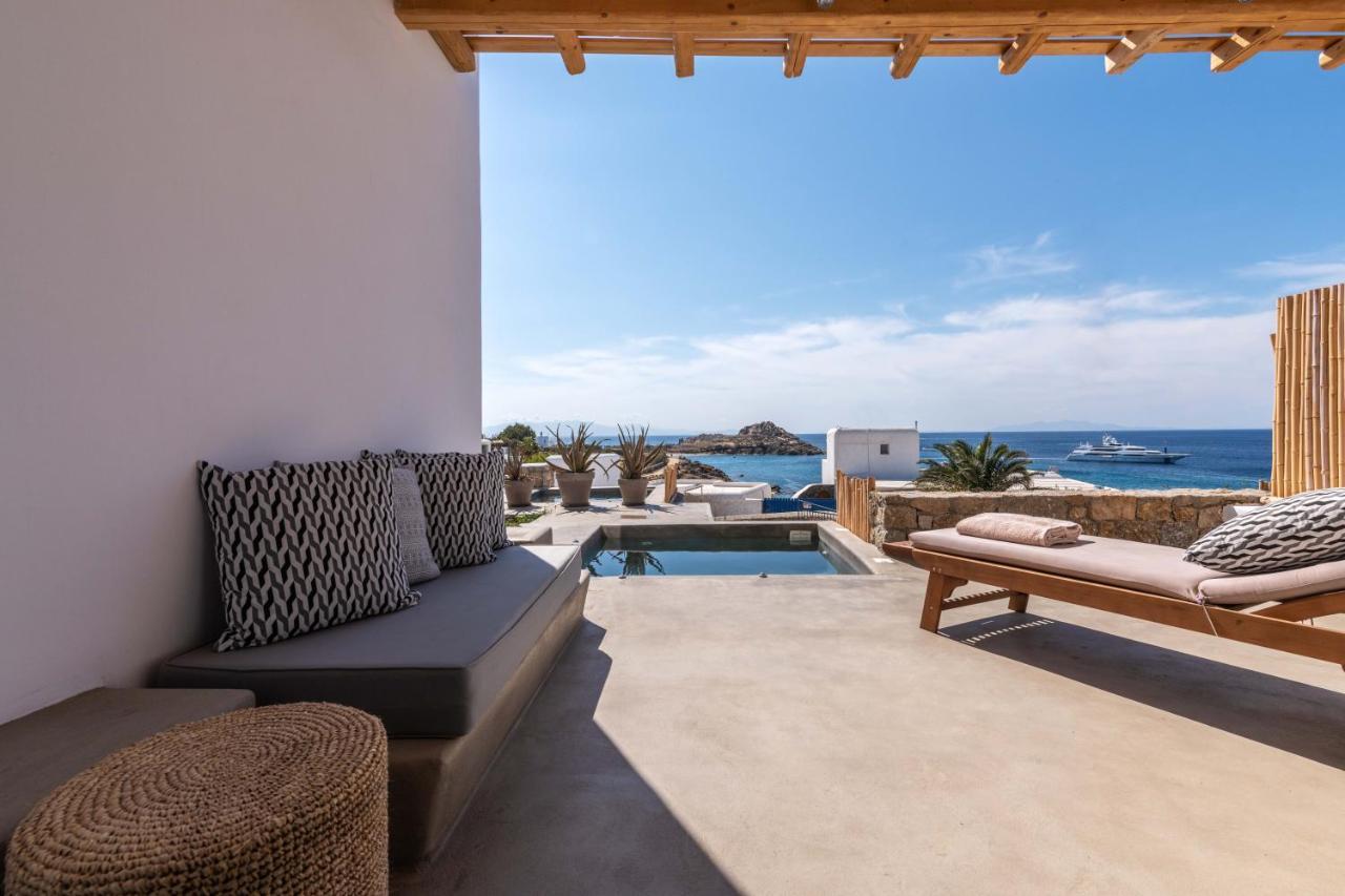 Trinity Mykonos - Beachfront Villa بلاتيس يالوس المظهر الخارجي الصورة