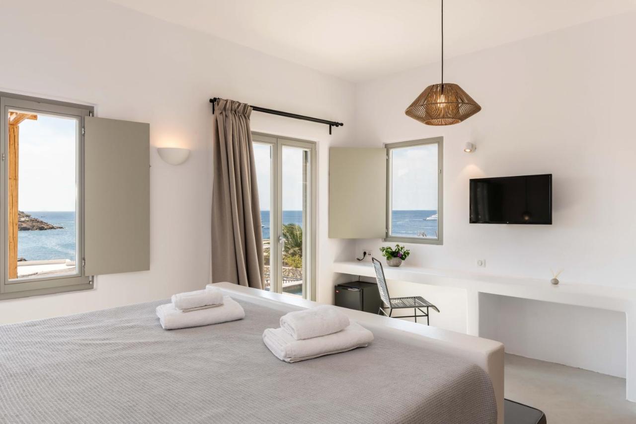 Trinity Mykonos - Beachfront Villa بلاتيس يالوس المظهر الخارجي الصورة