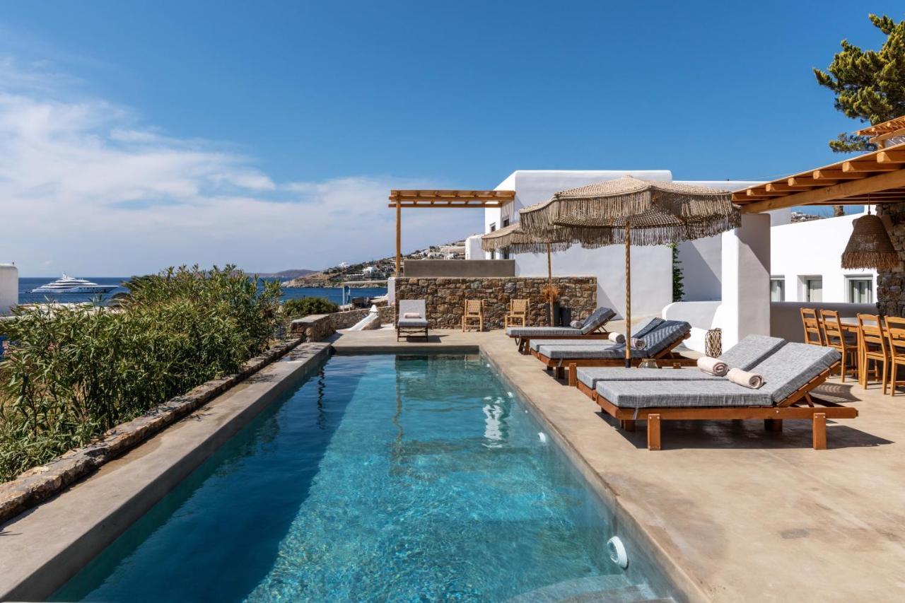 Trinity Mykonos - Beachfront Villa بلاتيس يالوس المظهر الخارجي الصورة