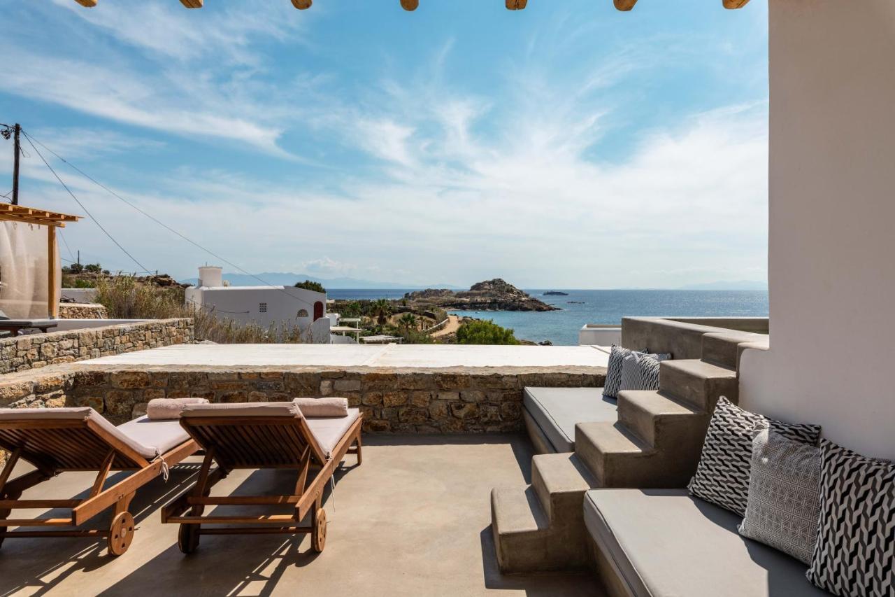 Trinity Mykonos - Beachfront Villa بلاتيس يالوس المظهر الخارجي الصورة