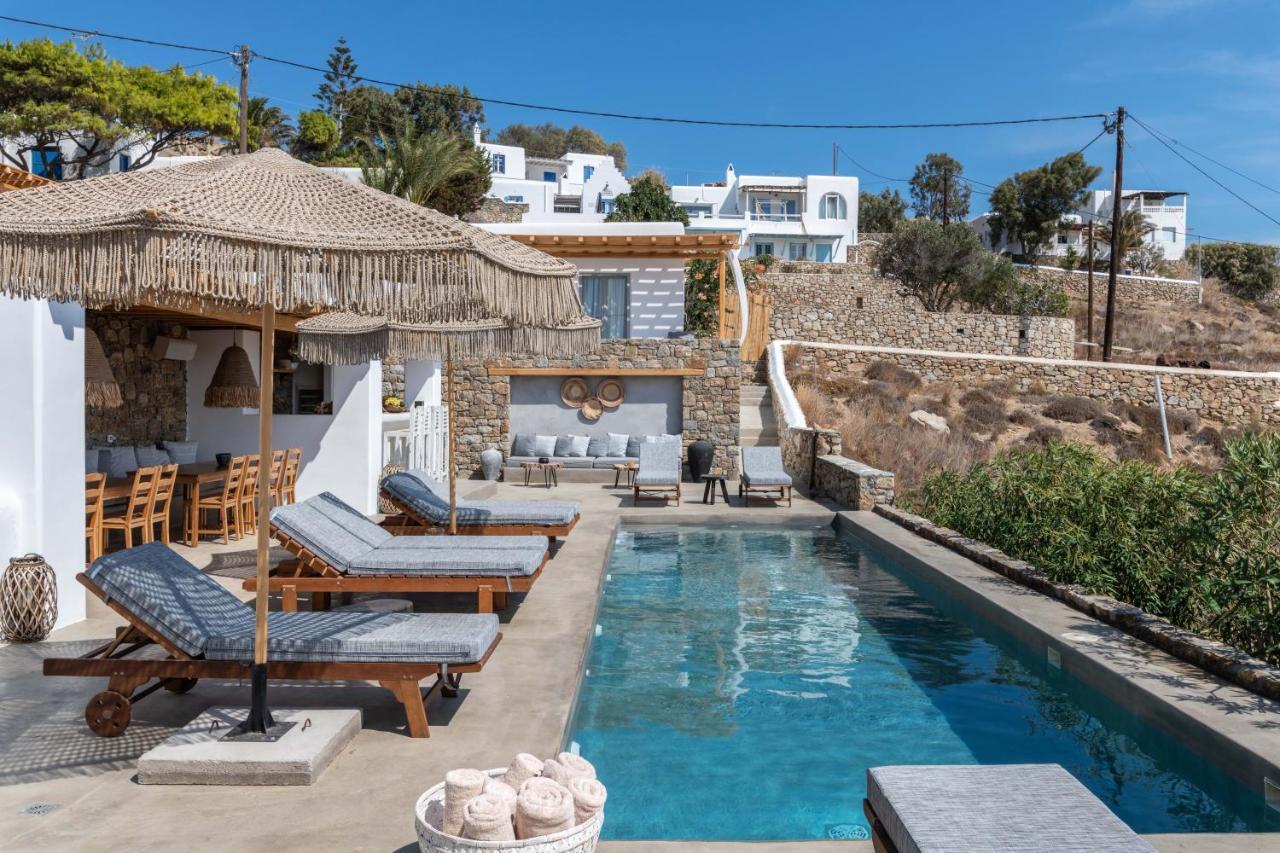 Trinity Mykonos - Beachfront Villa بلاتيس يالوس المظهر الخارجي الصورة
