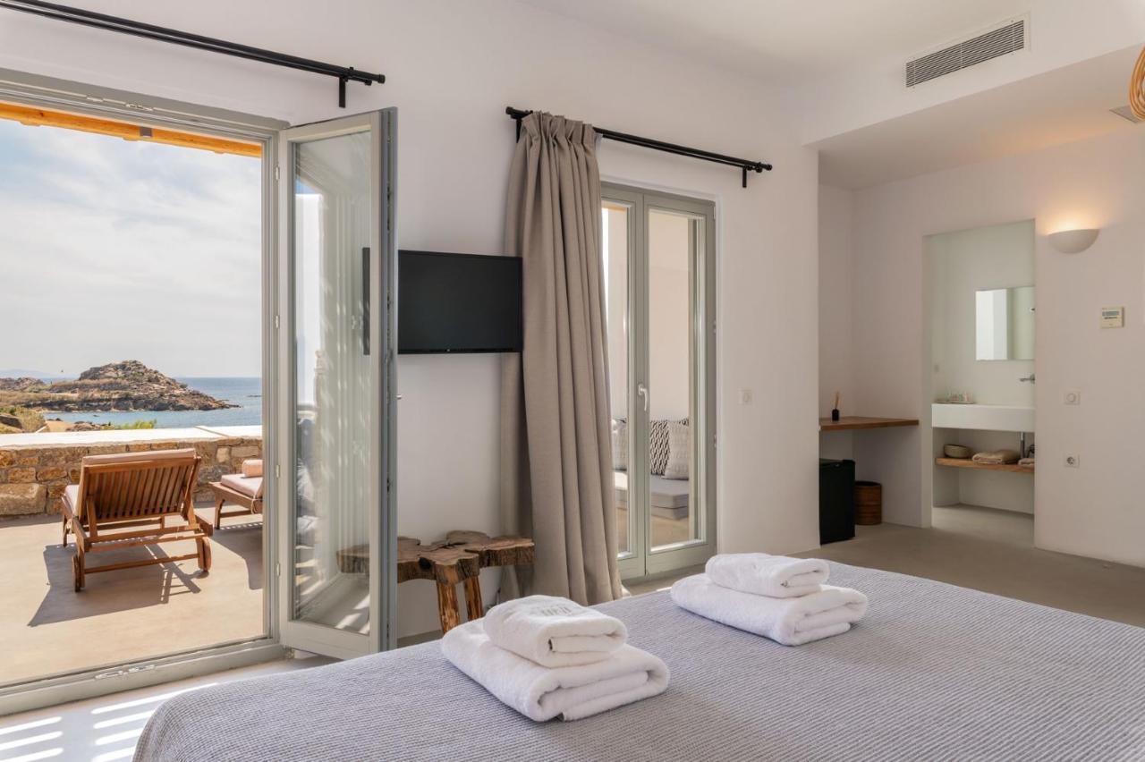 Trinity Mykonos - Beachfront Villa بلاتيس يالوس المظهر الخارجي الصورة